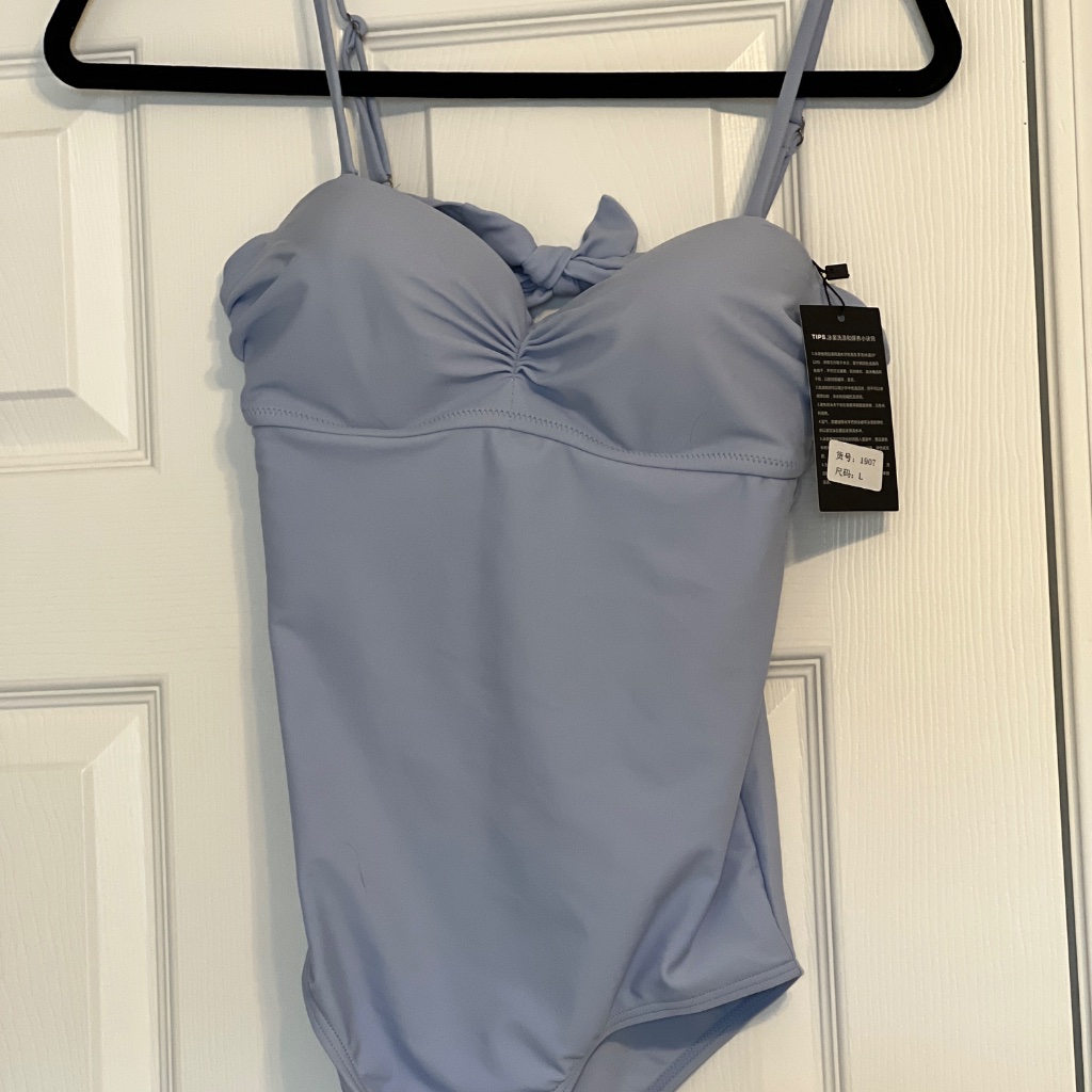 Shein One-Piece Bathing Suit Light Blue